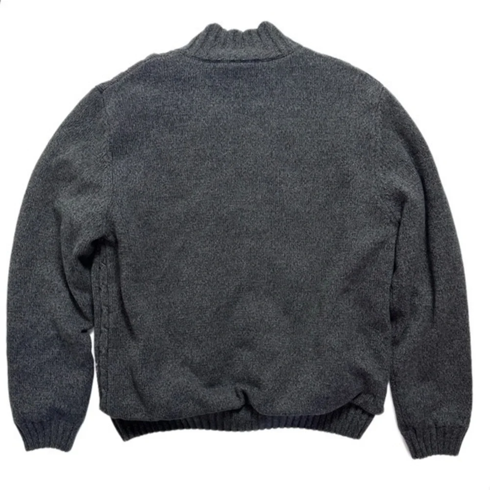 Boston Traders Men's Cable Knit Sweater with Sherpa Lining Full‎ Zip Sz XL